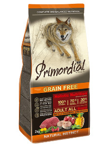 produktová řada Primordial Adult Buffalo & Mackerel